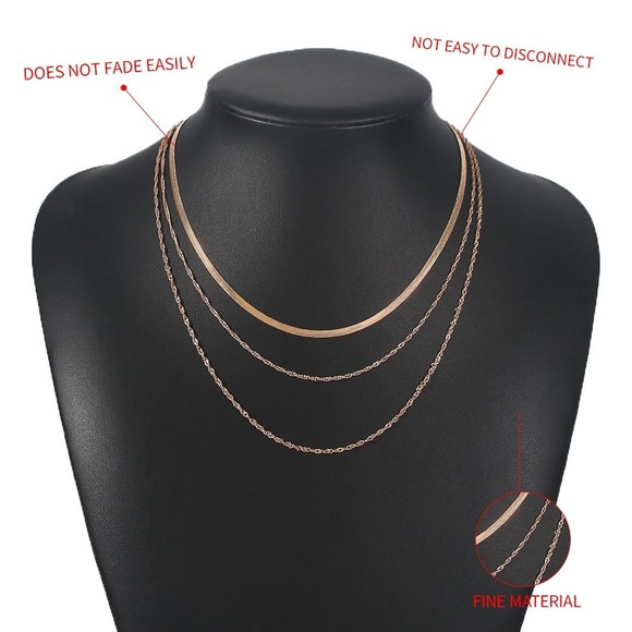 Minimalist Dainty Gold Multistrand Layered Chain B0027 - Picture 7 of 11